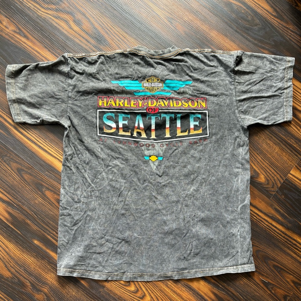 VTG Harley Davidson of Seattle button tee